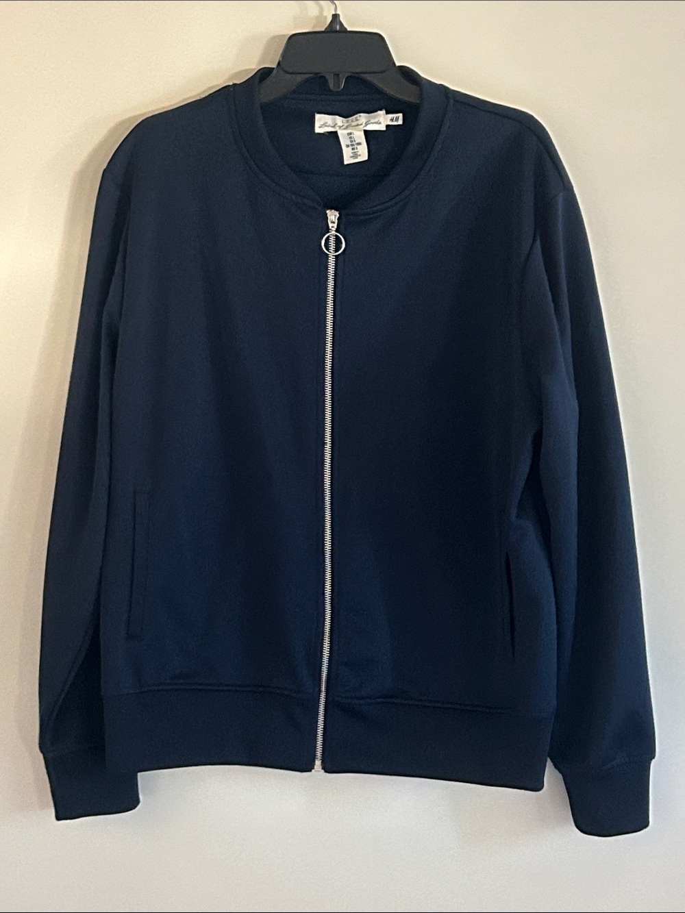 NWOT Menswear L.O.G.G. H&M Zippered Jacket in Navy Blue.  Casual or dressy.